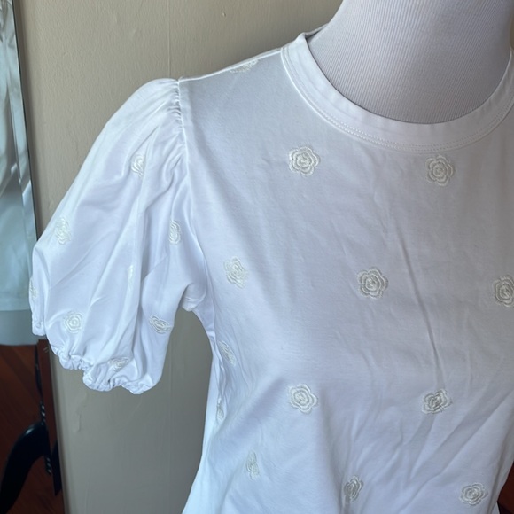 Alexis white embroiled top size large - Picture 3 of 10